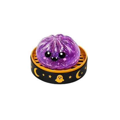 Children Halloween Squeeze Fidget Toys Pumpkin Blow Bubbles Stress Relief Anti-stress Toys for Kids Adult Christmas Gifts