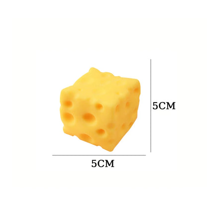 Cheese Squeeze Squishy Toy Slow Rebound Shapeable Venting Stress Relief Fidget Ball Novelty Sensory Decompression Gift Toy