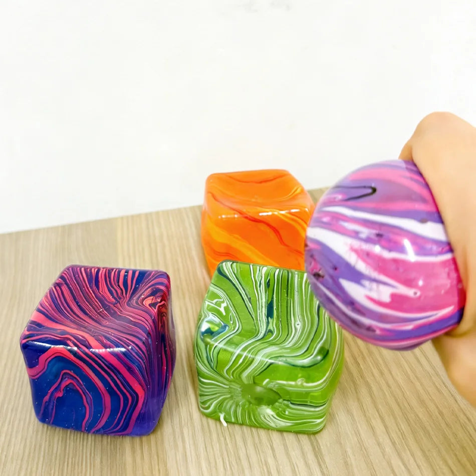 Slow Rebound Stress Cube Ice Cube Malt Sugar Squishy Fidget Toy Anxiety Relief Stress Relief Toy Fidget Toy