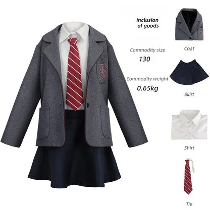 Movie Matilda Cosplay Costume School Uniform Coat Skirt Tie Roald Dahls Matilda the Musical Costume Suit Kids For Girls Women