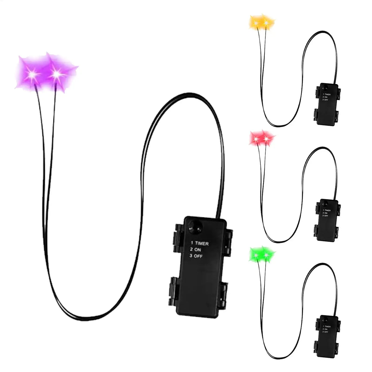 Glowing Eyes Halloween Decor with Timer LED Light Up Energy-Efficient Props Smart Timer for Skulls Masks Party Decorations