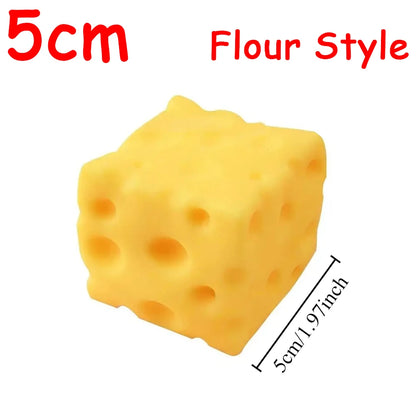 In Stock Jumbo Cheese Cube Stress Ball Shapeable Squeeze Decor Non-Bounce ASMR Sensory Anti-Stress Relief Squishy Toy Gift 6/7CM
