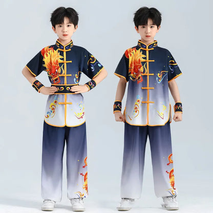 Men Women Children Tai Chi Costumes Boy Martial Arts Set Perform Girl Suit Kids Chinese Wushu Sets Kung Fu Uniform Baby Clothes