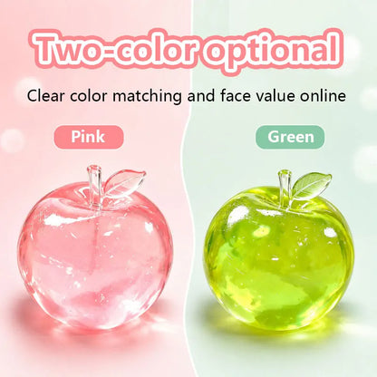 Green Apple Squeeze Toy Crystal Transparent Stress Relief Vent Fidget Toys Sensory Fidgets Toy Slow Rebound Plasticity Squeeze