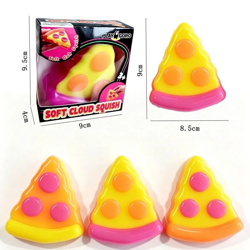 NeeDoh Pizza Sensory Fidget Toys Slow Rebound Anti-Anxiety ADHD Squishy Cube Squishy Squeeze Toys Holiday Gifts for Focus New