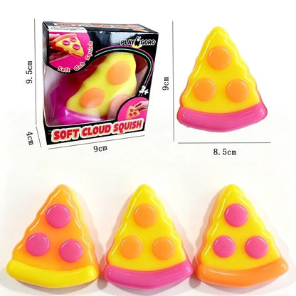 NeeDoh Pizza Sensory Fidget Toys Slow Rebound Anti-Anxiety ADHD Squishy Cube Squishy Squeeze Toys Holiday Gifts for Focus New