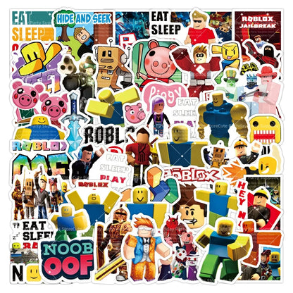 Roblox Game Birthday Party Decoration Tableware Cups Plates Napkins Tablecloth Bracelets Party Favor Souvenir Party Supplies