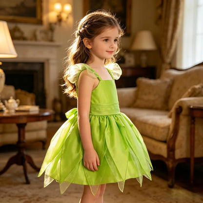 Summer Dresses Little Girl Elf Princess Dress Up 2026 Baby Clothes Child School Party Fairy Outfits Kids Carnival Birthday Gifts