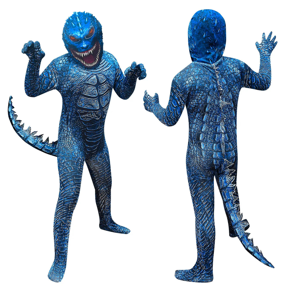 Halloween Costume Boys Cosplay G-Godzillae VS K-Kong Anime Clothes for Kids Dinosaur Gorilla Jumpsuit + Headgear Christmas Gifts