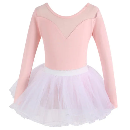 Children Ballet Costume Leotards for Girls Dance Wear Ballet Tutu Gymnastics Romper Dance Outfits with Skirt Kids Clothes
