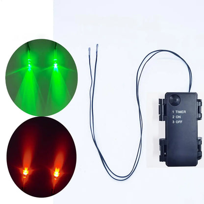 Glowing Eyes Halloween Decor with Timer LED Light Up Energy-Efficient Props Smart Timer for Skulls Masks Party Decorations