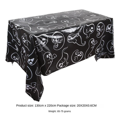 Halloween Decoration Tablecloth Pumpkin Spider Web Bat Plastic Table Cover Festival Party Home Table Decoration Supplies