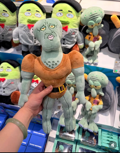 SpongeBob SquarePants Handsome Squidward Figure Buff Muscular Collectible Meme Statue Desktop Decor Office Ornament Gift for Fan