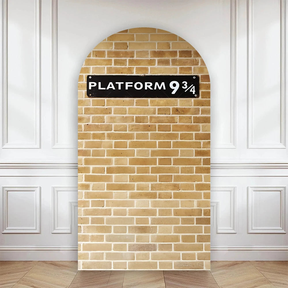 Happy Birthday Party Arch Backdrop Cover Wizard Castle Magic Academy 9 3/4 Platform Children Boys Baby Decor Custom Background
