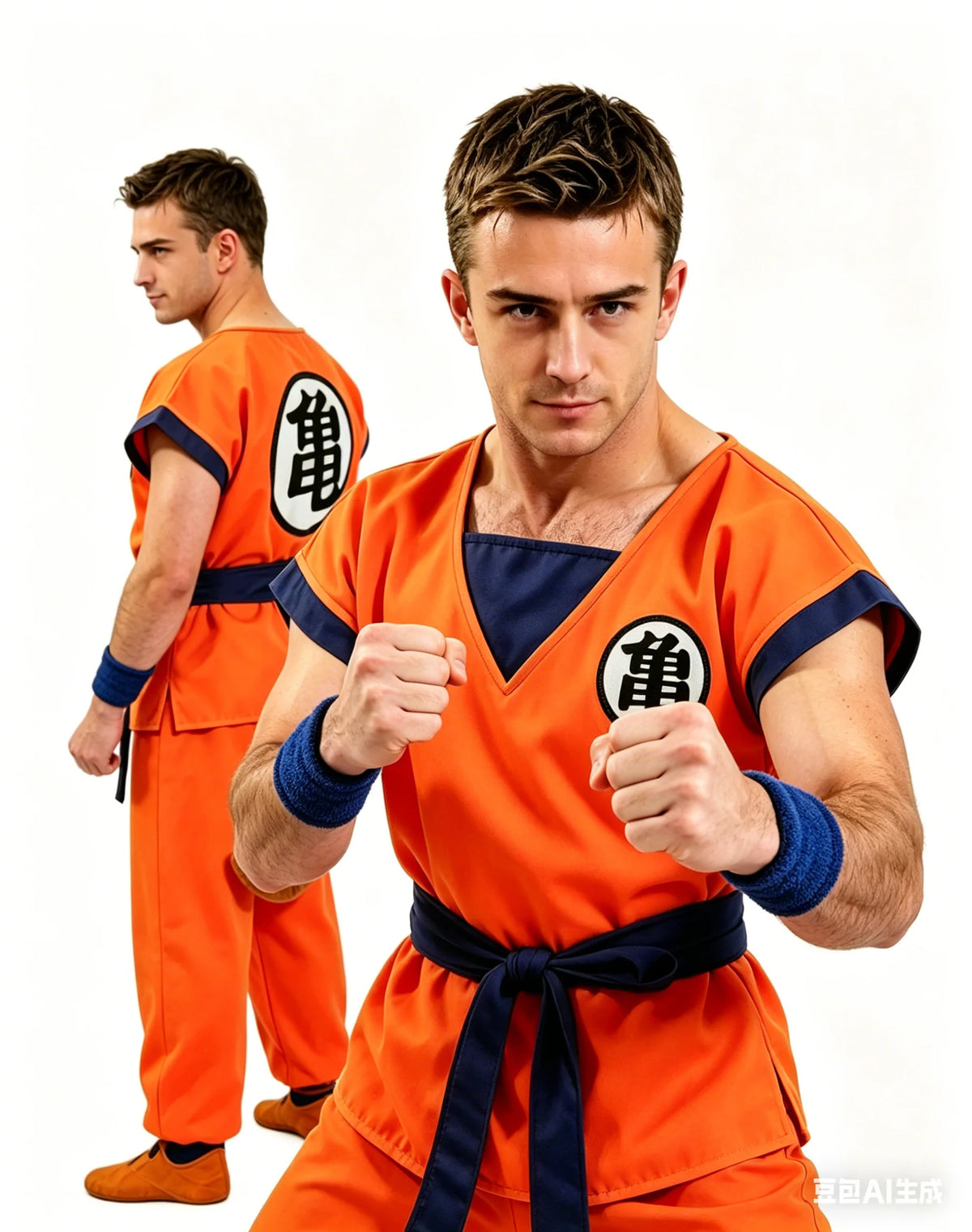 Halloween Adult Son Goku Cosplay Costume Suit Anime Men Woman Krillin Training Clothes Superheroes Saiyan Jumpsuit Role Play Wig