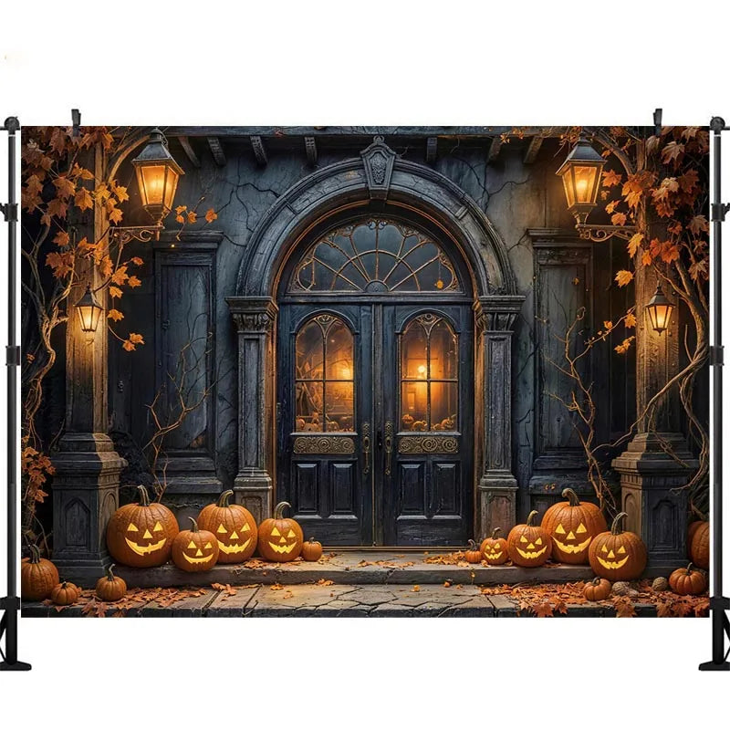LS Halloween Pumpkin Shop Backdrops Child Baby Photo Props Adult Kids Decors Photography Trick or Treat Photo Studio Backgrounds