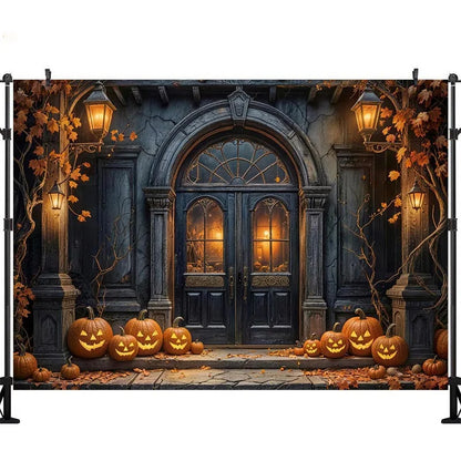 LS Halloween Pumpkin Shop Backdrops Child Baby Photo Props Adult Kids Decors Photography Trick or Treat Photo Studio Backgrounds
