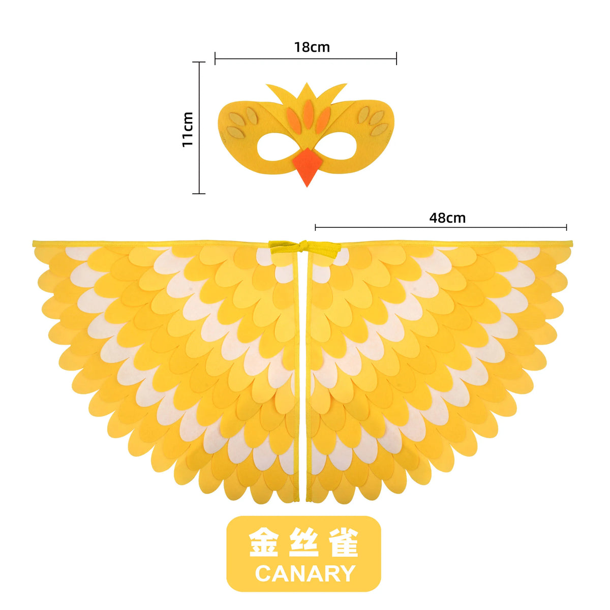 Bird Cosplay Costume Stage Performance Owl Peacock Wings Bird Felt Cape with Mask for Girls Boys Halloween Party Cloak