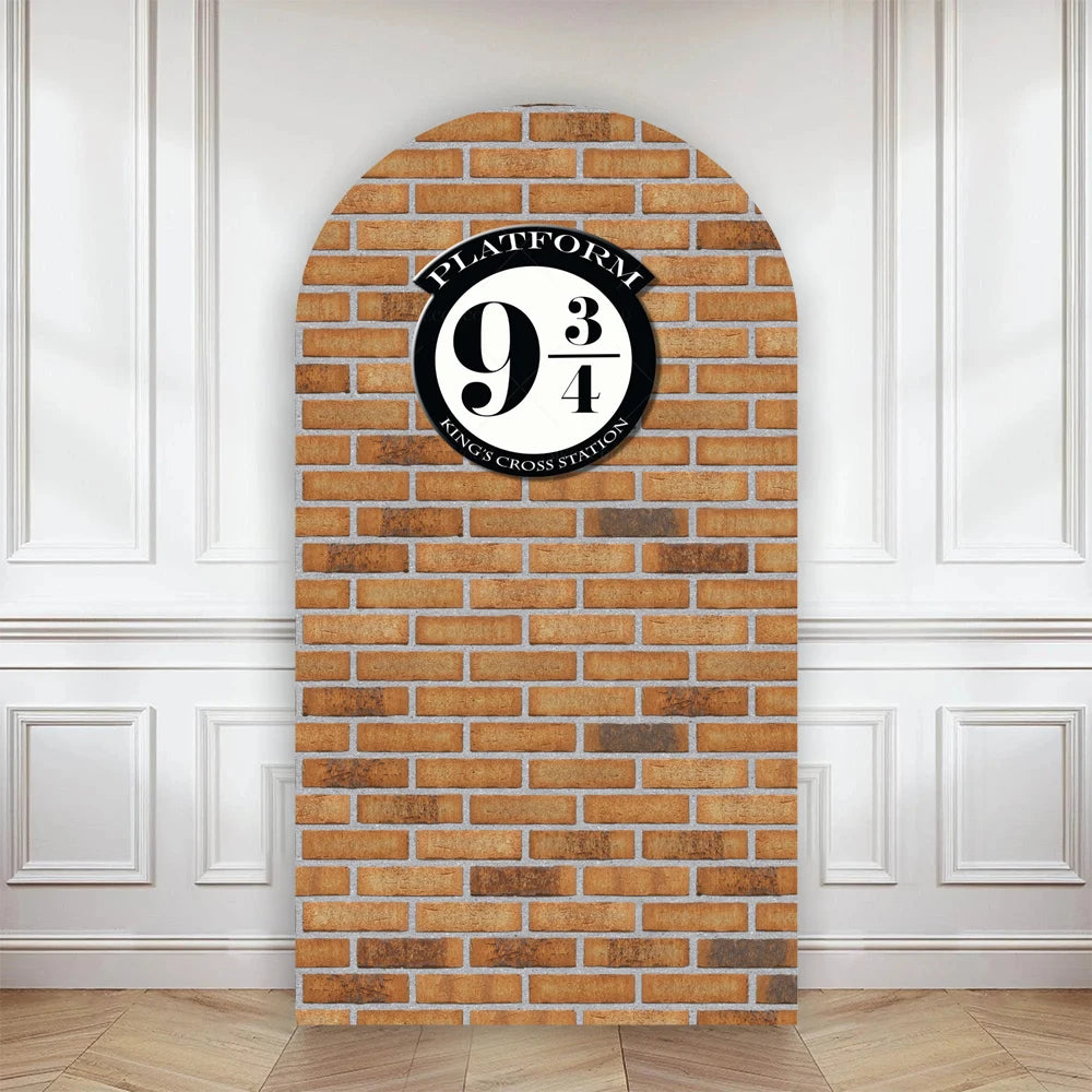 Happy Birthday Party Arch Backdrop Cover Wizard Castle Magic Academy 9 3/4 Platform Children Boys Baby Decor Custom Background