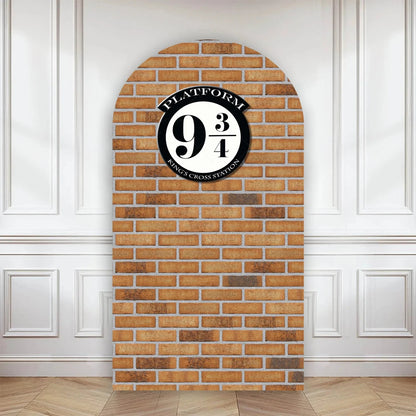 Happy Birthday Party Arch Backdrop Cover Wizard Castle Magic Academy 9 3/4 Platform Children Boys Baby Decor Custom Background