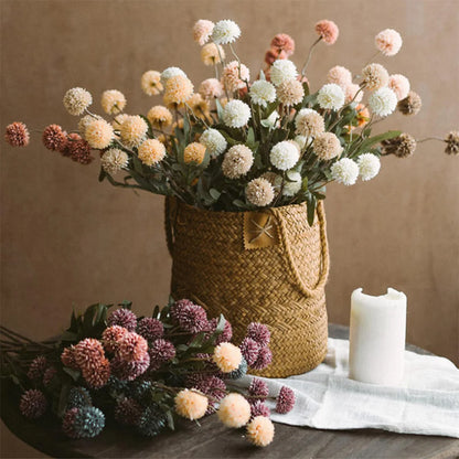 20" Faux Kiku Flowers Fall Flowers Artificial Decoration for Vase Home Room Wedding Decor Arrangement Table Holiday Party Decor