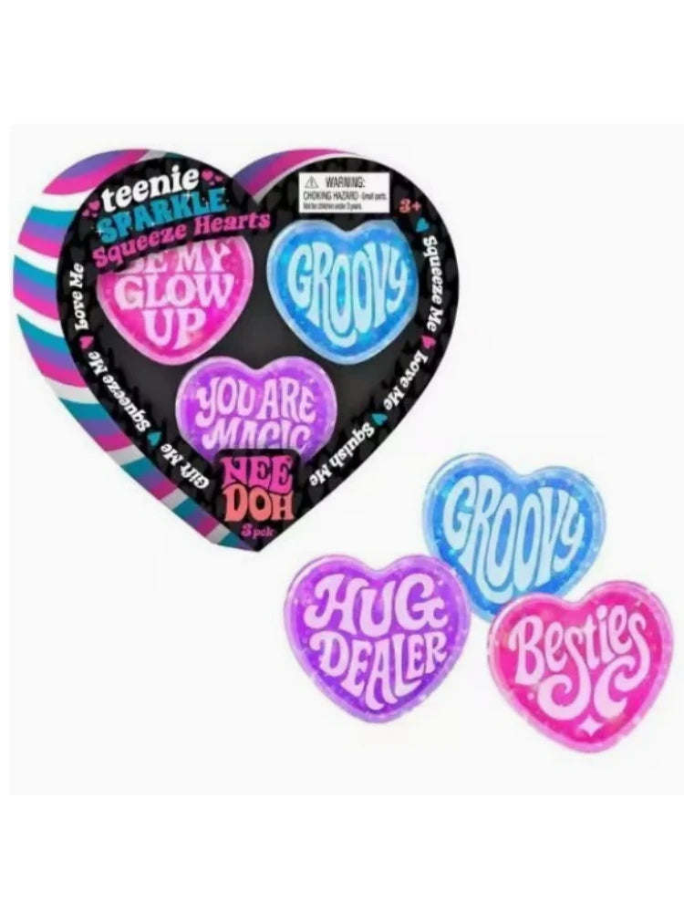 NeeDoh Heart-shaped Squishy Toy, Soft Non-sticky Stress Relief Squeeze Toy