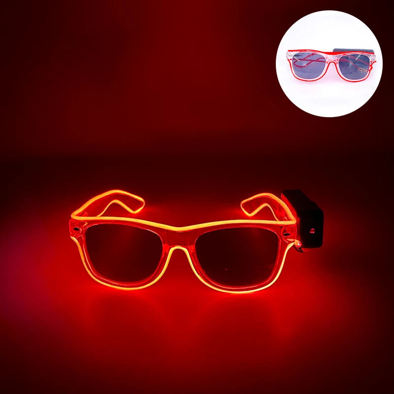 New Cool Wireless Glowing LED Light Up Glasses For Rave Festival Party Luminous Neon Mosaic Sunglasses Club Disco Eye Glasses