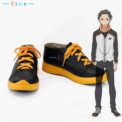 Natsuki Subaru Cosplay Shoes PU Shoes Halloween Carnival Boots Anime Re:Life from zero Cosplay Props Custom Made
