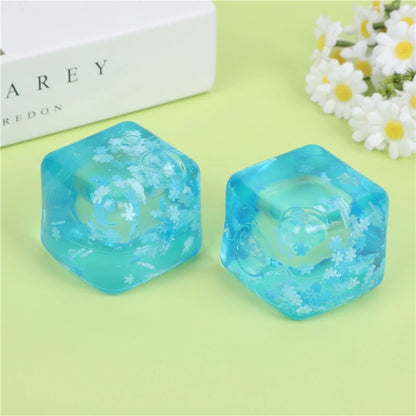 Slow Rising Snowflake Ice Cube Squishy Soft Squeeze Stress Relief Sensory Fidget Toy Hand Exercise Calming For Adults Kids