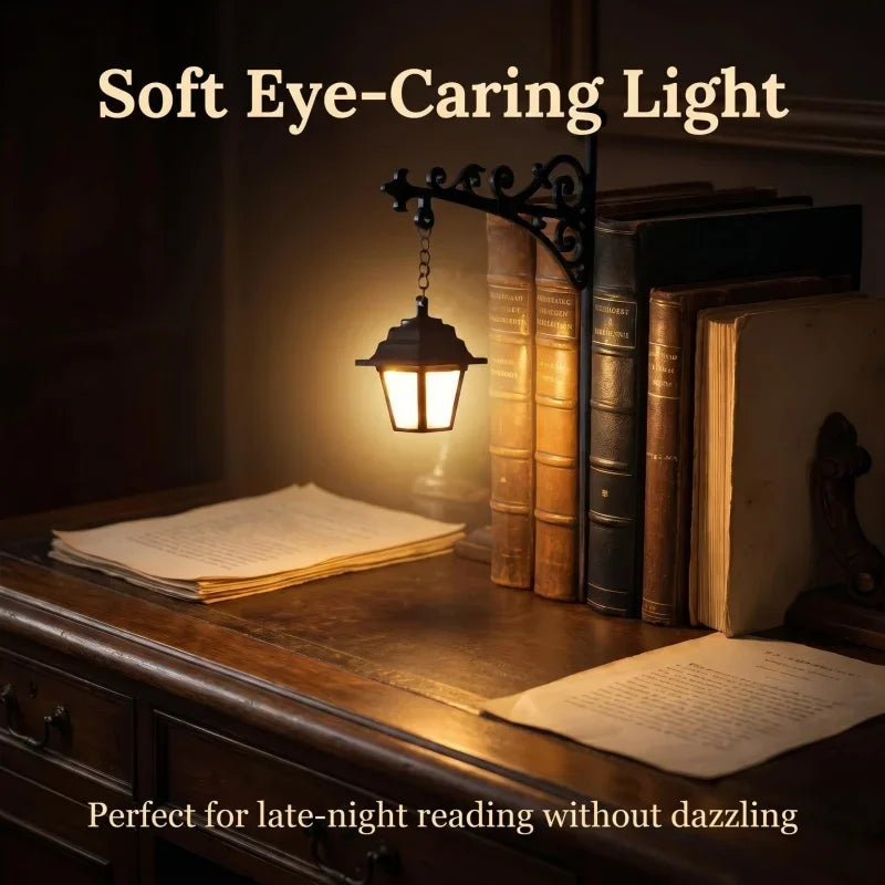 Vintage Bookshelf Lamp Library Lantern Light Library Lantern Bookshelf Light Reading Nook Led Night Lamp Decorative for Home