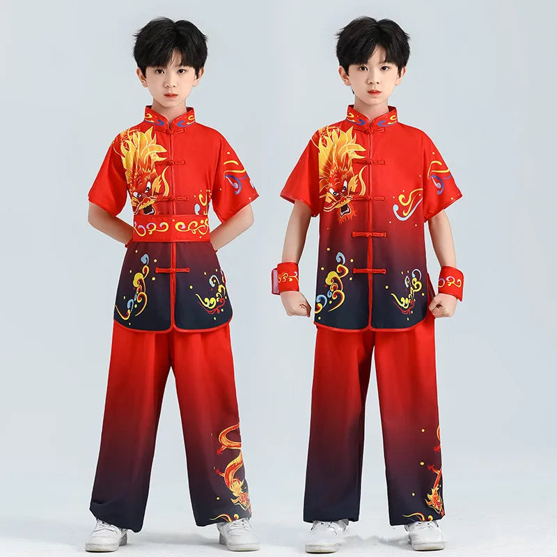 Men Women Children Tai Chi Costumes Boy Martial Arts Set Perform Girl Suit Kids Chinese Wushu Sets Kung Fu Uniform Baby Clothes