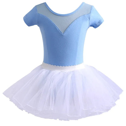 Children Ballet Costume Leotards for Girls Dance Wear Ballet Tutu Gymnastics Romper Dance Outfits with Skirt Kids Clothes