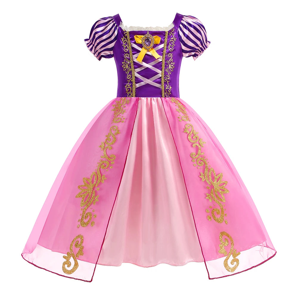 Rapunzel Girl Princess Dress Tangled Rapunzel Costume Princess Halloween Birthday Carnival Party Vestido Kids Birthday Dress