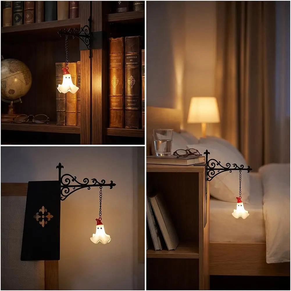Vintage Little Library Lantern Mini Bookshelf Lamp Retro Gothic Metal LED Night Light DIY Book Nook Home Decor for Bookworms