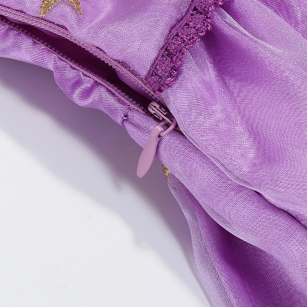 Rapunzel Girl Princess Dress Tangled Rapunzel Costume Princess Halloween Birthday Carnival Party Vestido Kids Birthday Dress