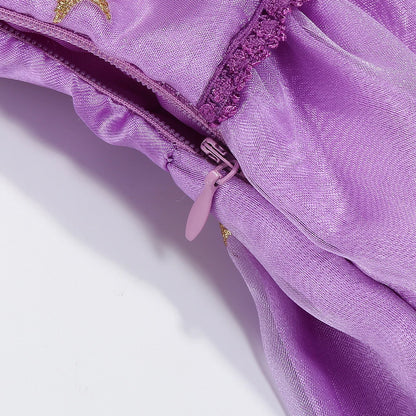 Rapunzel Girl Princess Dress Tangled Rapunzel Costume Princess Halloween Birthday Carnival Party Vestido Kids Birthday Dress