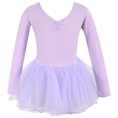 Children Ballet Costume Leotards for Girls Dance Wear Ballet Tutu Gymnastics Romper Dance Outfits with Skirt Kids Clothes