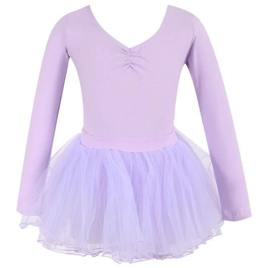 Children Ballet Costume Leotards for Girls Dance Wear Ballet Tutu Gymnastics Romper Dance Outfits with Skirt Kids Clothes