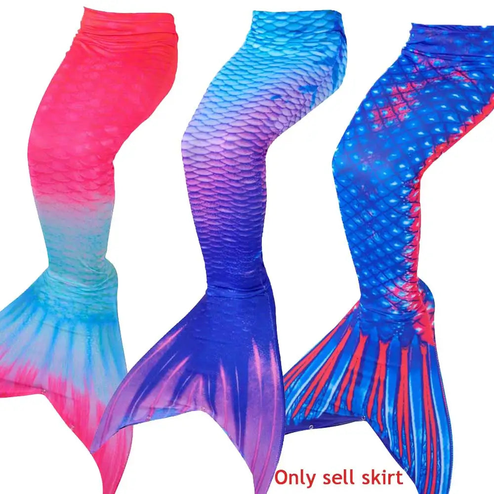 Carnival Summer Kids Swimming Mermaid Tail Mermaid Only 1pcs Skirt Costume Cosplay Children Princess Party Fantasy Swimsuit