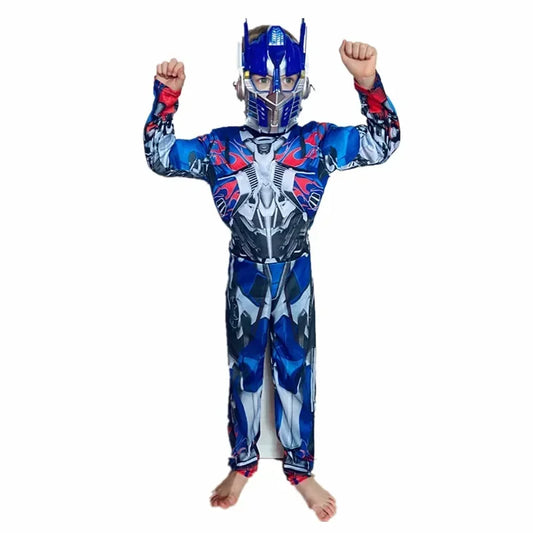 Niveau Helden Transformatoren Jumpsuit Set Kids Optimus Prime Kostuum Super   Muscle Kostuum Jongens Anime Masker Cadeau