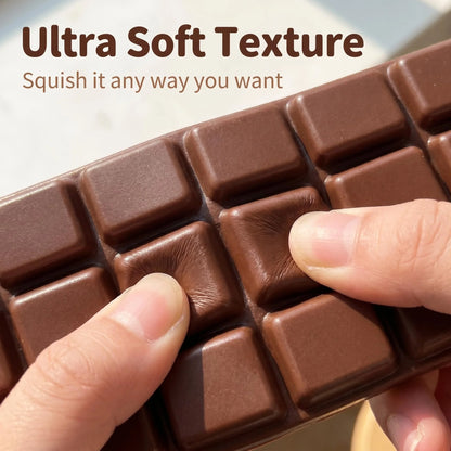 Simulation Chocolate Bar Squishy Toy Slow Rising Fidget Toy Stress Relief ASMR Decompression Anti Anxiety Desktop Prank Gift