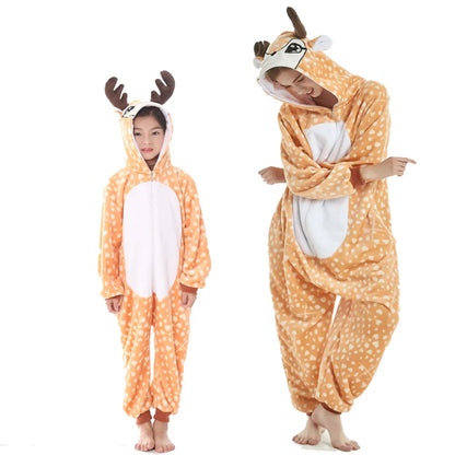 Animal Cosplay Overalls Kigurumi Tiger Costume Halloween Carnival Stage Performance Role Play for Adults Kids Clothes Party Set