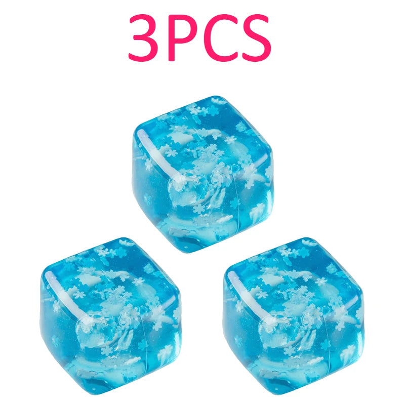 Squishy Snowflake Ice Cubes Slow Rising Sensory Fidget Toy Soft Ice Cubes Stress Relief Squeeze Toy Hand Exercise Calming Tool