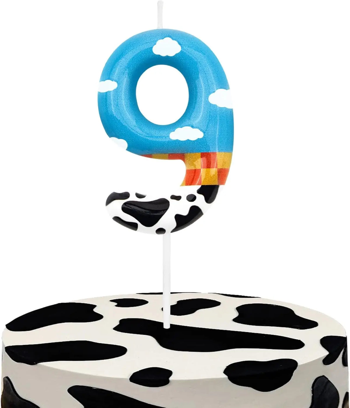 Toy Inspire Game Story 7th Birthday Number Candles, Number 7 Candle Cake Toppers for Cartoon Story Themed Parties, 7th Birthday