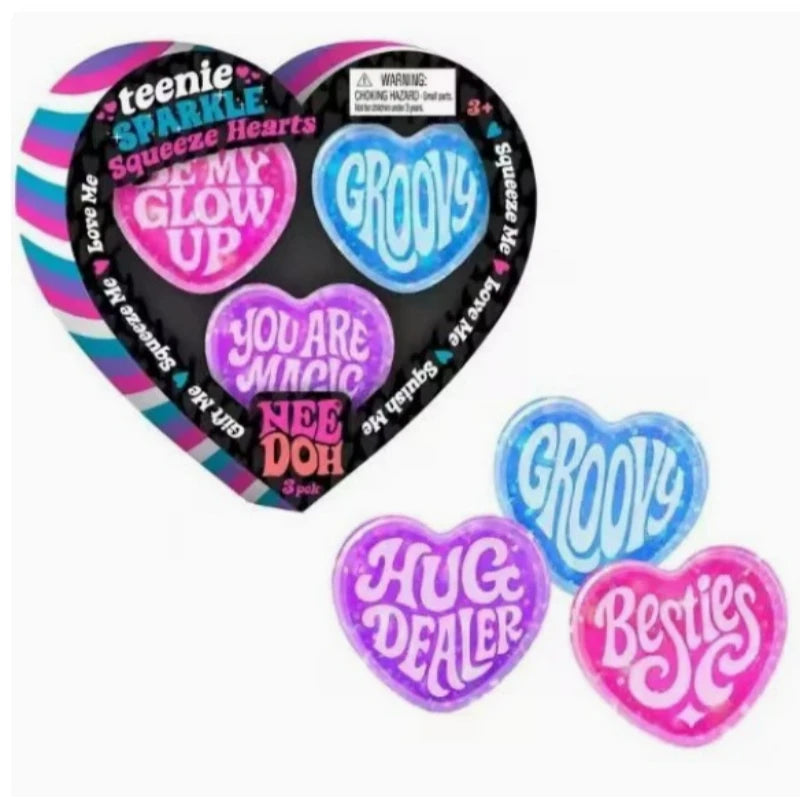 NeeDoh Heart-shaped Squishy Toy, Soft Non-sticky Stress Relief Squeeze Toy