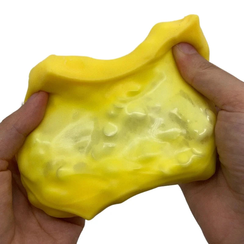 Squishy Crunchy Cheese Stress Ball Squeeze Toy Simulation Crispy Cheese Ball Fidget Toy Round Blocks Filled ASMR Anti Stress Toy