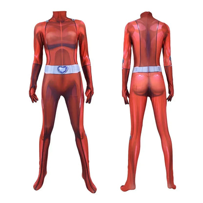 Totally Spies Cosplay Bodysuit for Adults and Kids, Anime Clover Ewing Jumpsuits, Halloween Samantha Simpson Alexandra Costume