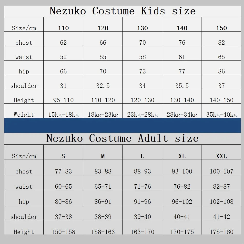Adult Kids Anime Kamado Nezuko Costume Cosplay Earrings Figure Mask Keychain Shoes Wig Tooth Woman Girl Kimono Gift