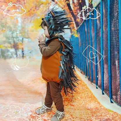 Boys Girls Hedgehog Costume Toddler Cosplay Animal Costumes Kids Party Fancy Dress Outfit Children Cartoon Performance Clothing
