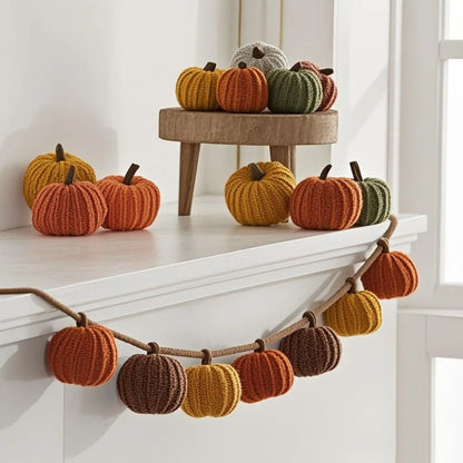Artificial Pumpkin Ornaments Handmade Harvest Festival Decor Halloween Party Decorations Colorful Thanksgiving Pumpkin Pendant